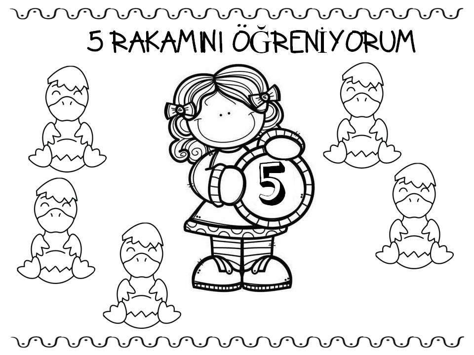 5 rakamını öğreniyorum