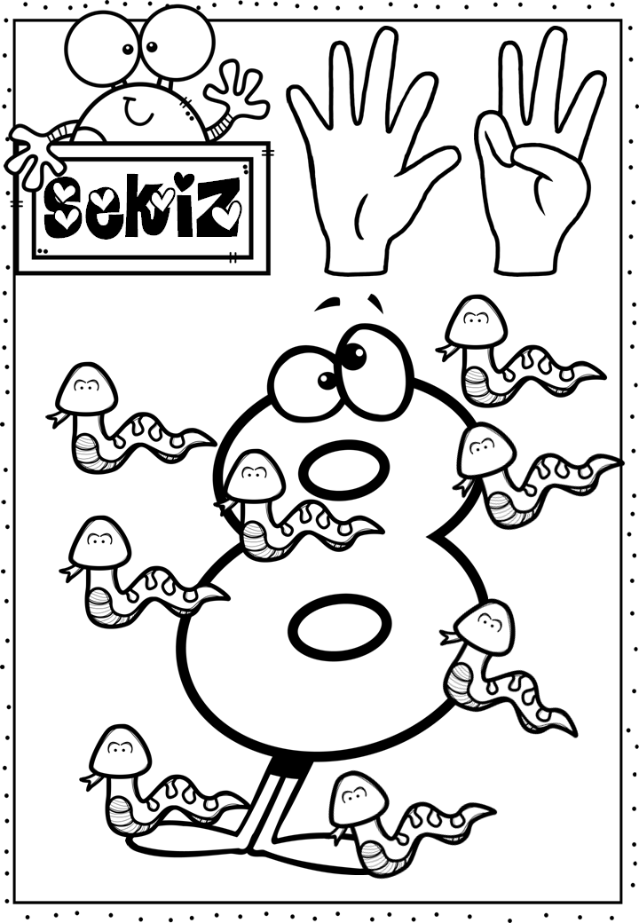 8 rakamını öğreniyorum